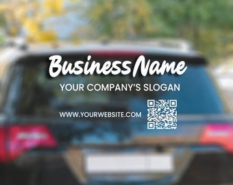 Custom back window decals for your business, car rear window sticker with company name