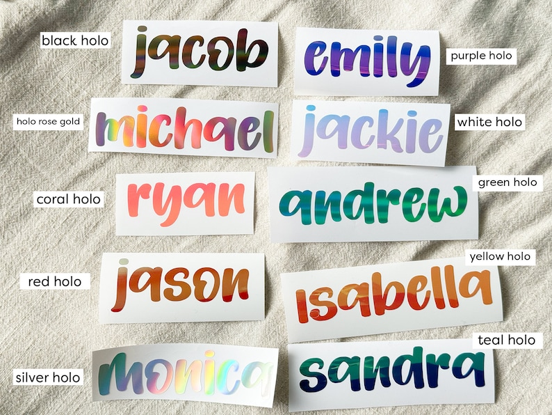custom water bottle vinyl stickers, custom name stickers, vinyl decal, name decal, name label image 8