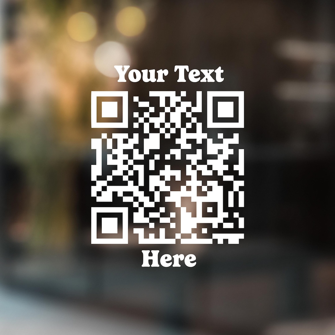 Custom QR Code Sticker With Your Website, QR Code Vinyl Decal for Your ...