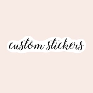 custom text vinyl stickers, personalized laptop stickers, water bottle custom stickers, laptop decals