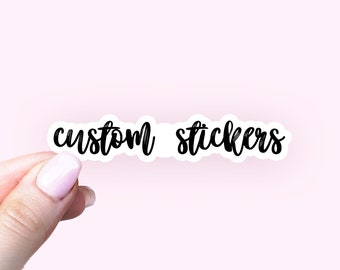 custom text sticker, water bottle sticker decal, sticker for tumbler, laptop, cups, party favors, bulk stickers for business,