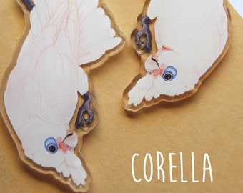 Dangling Corella Buddy Acrylic Charm