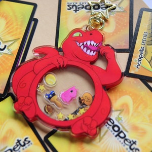 HUNGRY GLARRL | Von Neotieren inspiriert - Acryl Shaker Schlüsselanhänger