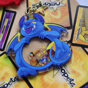 HUNGRY SKEITH Neopets inspired Acrylic Shaker Keychain image 1