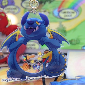 HUNGRY SKEITH Neopets inspired Acrylic Shaker Keychain image 2