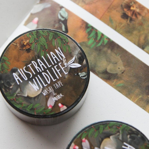 AUSTRALIAN ANIMALS | Original design  Washi Tape | Masking Tape | Planner decoration | Eco-Friendly Packaging Tape