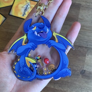 HUNGRY SKEITH Neopets inspired Acrylic Shaker Keychain image 7