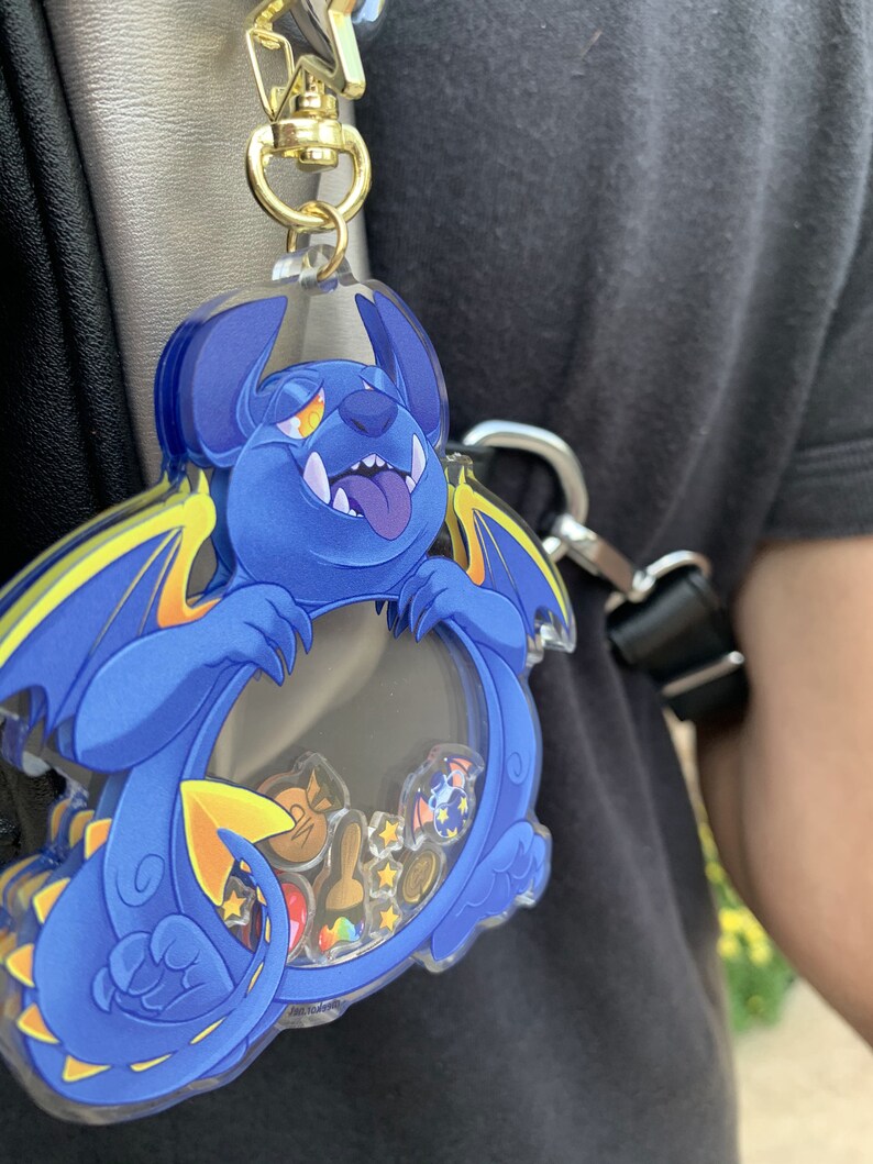 HUNGRY SKEITH Neopets inspired Acrylic Shaker Keychain image 4