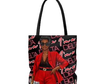 Cute DST Delta Sigma Theta Soror Gift Sorors HBCU Devastating Diva Sorority Sisterhood Tote Bag Trunks Up