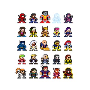 8ビット マーベラス ミュータント マスターセット #1 ビニール デカール ステッカー ピクセルアート