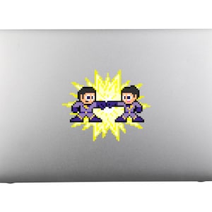 8bit Vinyl Decals, WONDER TWINS, Pixel Art, Sticker Sheets, For Laptops, For Gamers, Superhero Stickers, Pixel Art Stickers, Zan and Jayna