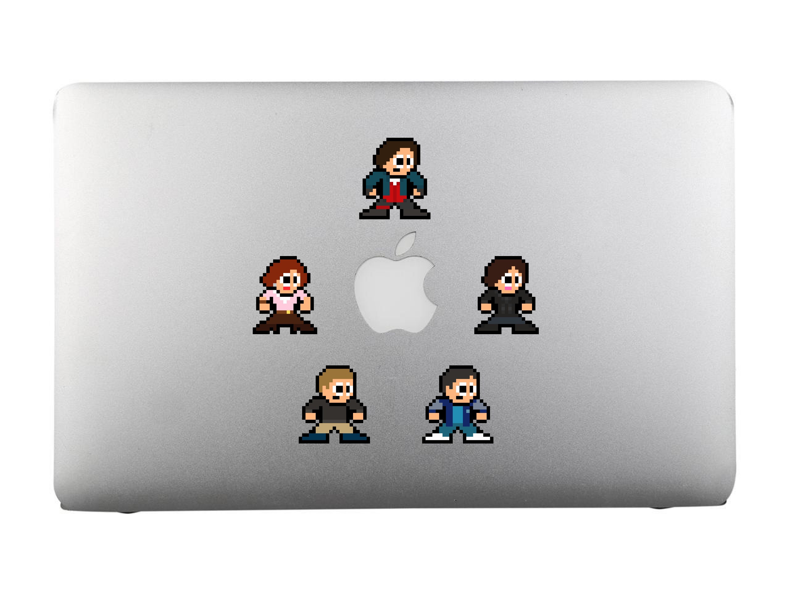 8bit Vinyl Decals, BREAKFAST CLUB, Set of 5, Pixel Art, Sticker Sheets, For Laptops, For Gamers, Pixel Art Stickers, 80s Movies Stickers