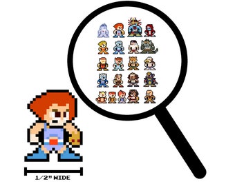 8bit Micro Decals, ThunderCats, Set of 20, Pixel Art, For Cell Phones, For Laptops, For Gamers, 80s Cartoons, Vinyl Decals