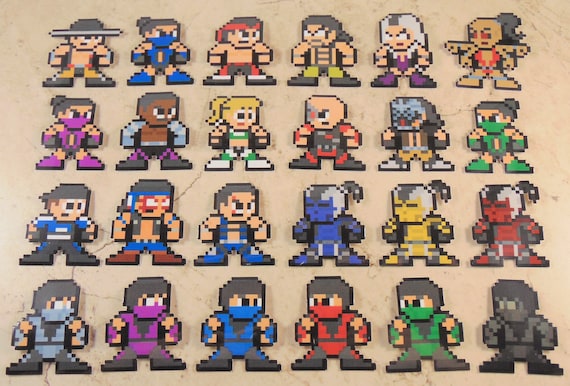 8-bit MK3 PIXEL KOMBAT Vinyl Decal Sticker Set Pixel Art - Etsy