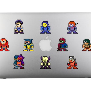8bit Vinyl Aufkleber, EVIL MOTU, 10er Set, Pixel Art, Sticker Sheet, Für Laptops, Für Gamer, 80er Cartoons, 80er Jahre Spielzeug, MOTU, Skeletor