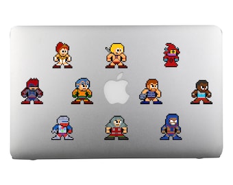 8-bits vinylstickers, HEROIC MOTU, set van 10, pixelart, stickervel, voor laptops, voor gamers, tekenfilms uit de jaren 80, speelgoed uit de jaren 80, MOTU, He Man
