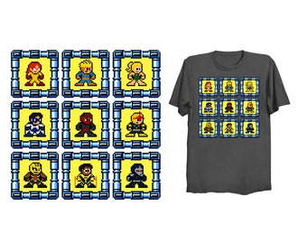 8-Bit YOUNG WARRIORS T-Shirt Retro Style Shirt