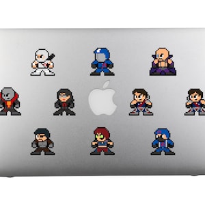 Naklejki winylowe 8bit, COBRA, zestaw 10, Pixel Art, arkusz naklejek, do laptopów, dla graczy, naklejki Pixel Art, GI Joe, kreskówki z lat 80., zabawki z lat 80.