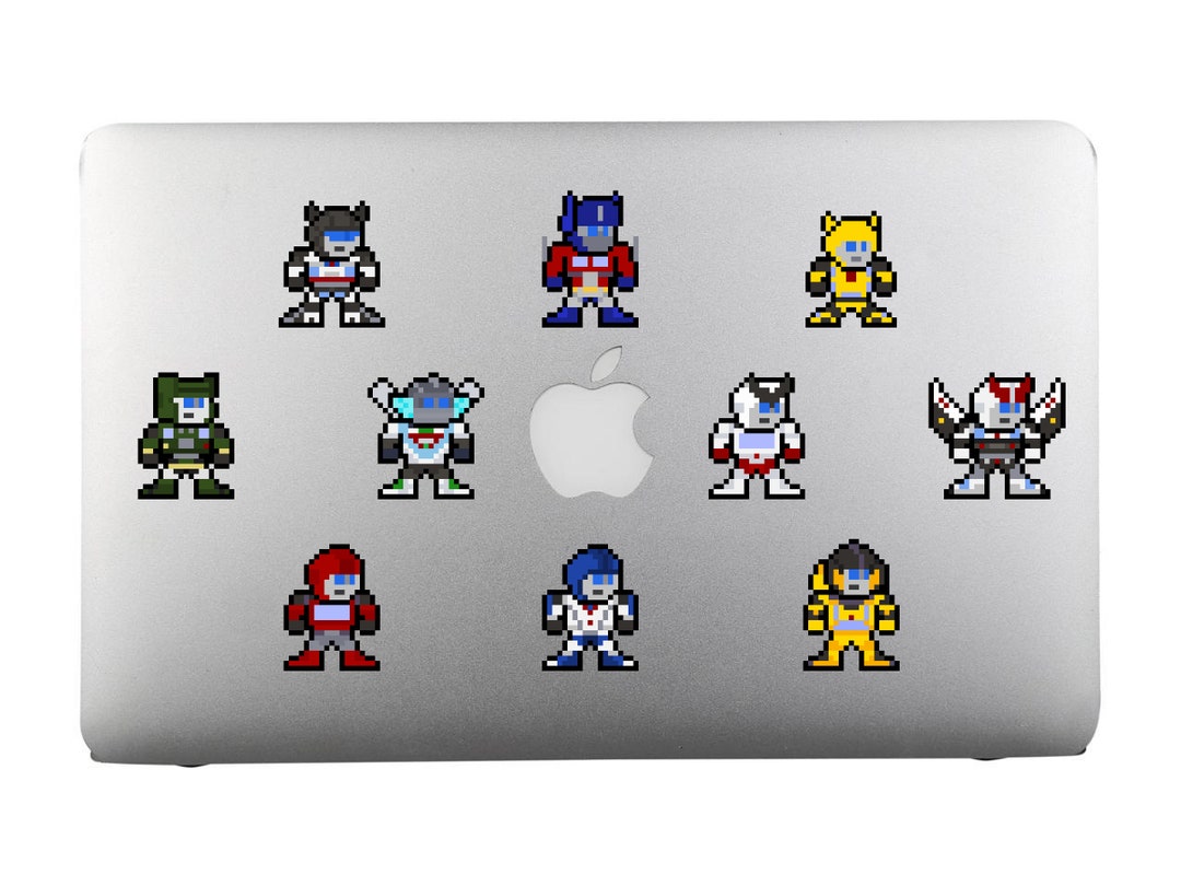8bit Vinyl Decals, TRANSFORMER AUTOBOTS, Set of 10, Pixel Art, Sticker ...