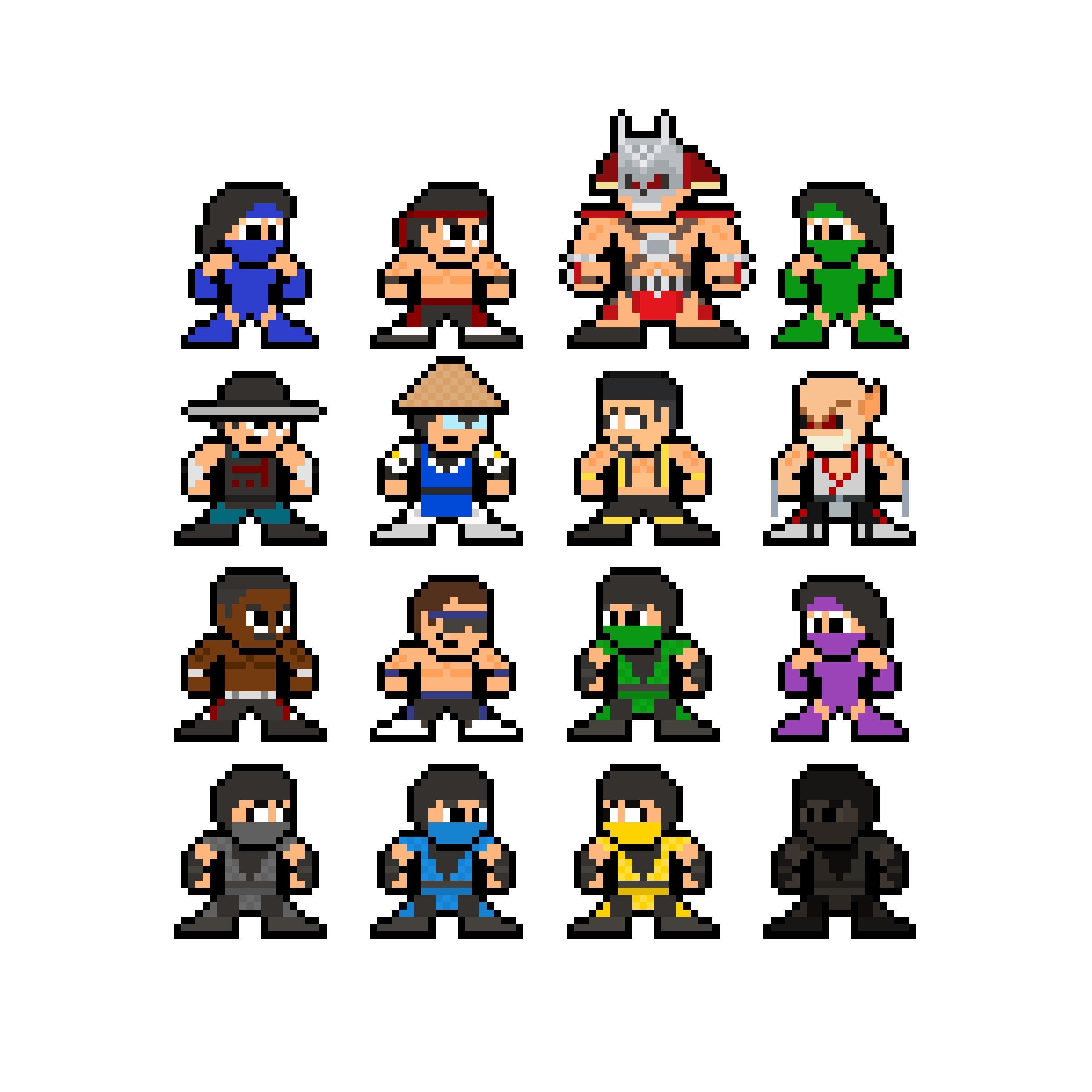 8-bit MK2 PIXEL KOMBAT Vinyl Decal Sticker Set Pixel Art - Etsy
