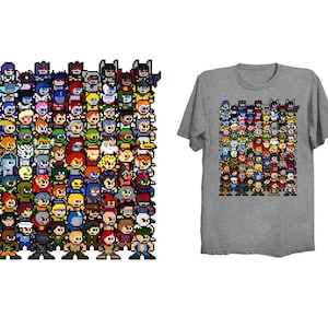 8-bit 80s CARTOON T-Shirt Retro Style 8bit Shirt