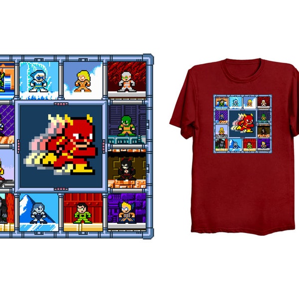 ROGUES GALLERY T-Shirt 8-Bit Style Shirt NES