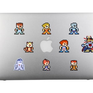 Naklejki winylowe 8bit, THUNDERCAT, zestaw 9, Pixel Art, arkusz naklejek, na laptopy, dla graczy, naklejki Pixel Art, kreskówki z lat 80., zabawki z lat 80.
