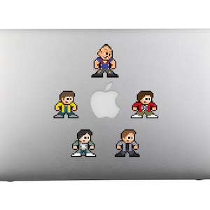 8bit Vinyl Decals, THE GOONIES, Set of 5, Pixel Art, Sticker Sheets, For Laptops, For Gamers, Sloth and Chunk, Pixel Art Stickers, 80s Movie