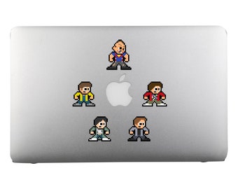 8bit Vinyl Decals, THE GOONIES, Set of 5, Pixel Art, Sticker Sheets, For Laptops, For Gamers, Sloth and Chunk, Pixel Art Stickers, 80s Movie