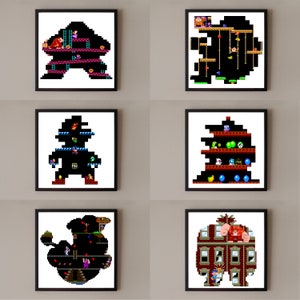ARCADE PRINTS, Series 1, 12 x 12 Print, Poster Prints, For Game Rooms, For Gamers, Arcade Wall Art, Pixel Art, Video Game Art, Arcade Games