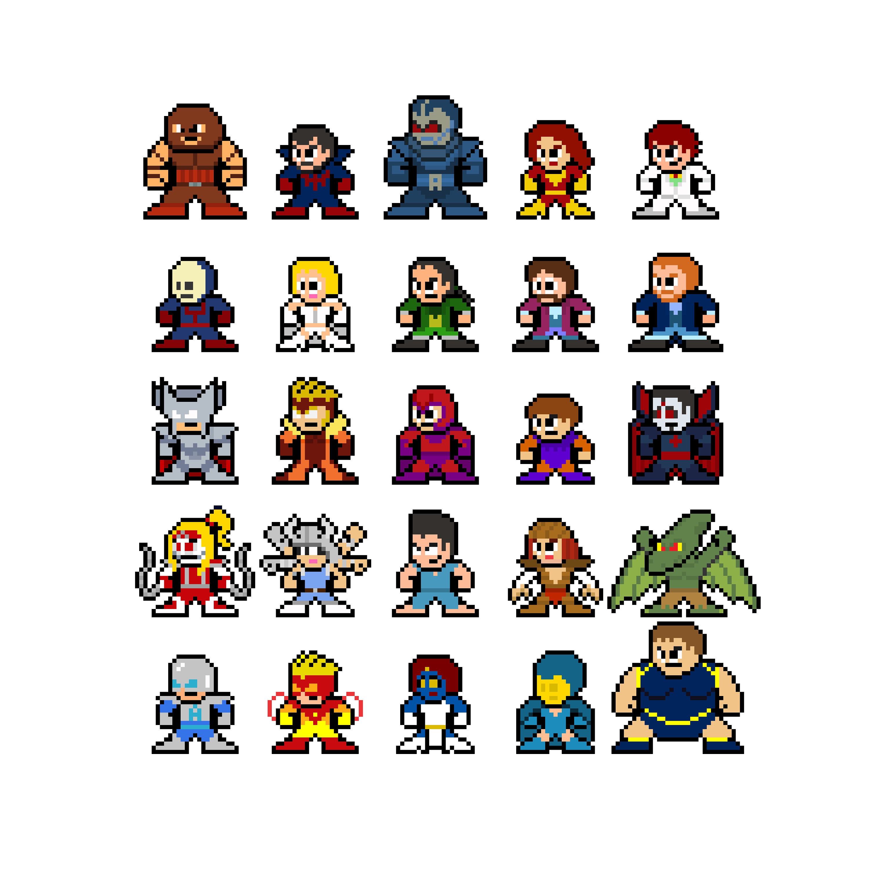 8-bit MARVELOUS MUTANT VILLAINS Master Set Vinyl Decal Stickers
