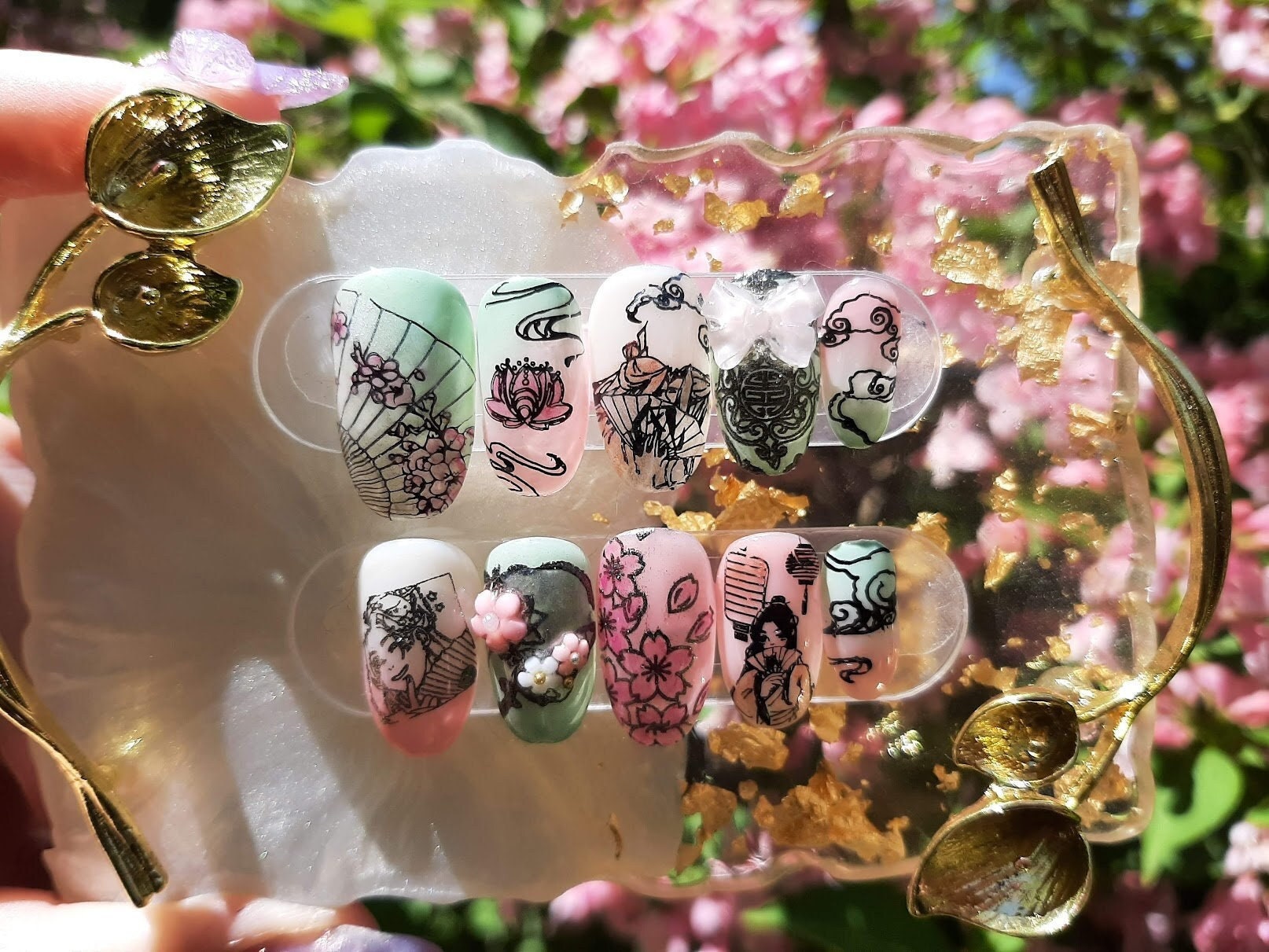 Heavens Official Blessing Ti Guan Ci Fu Handmade Press-on Nails
