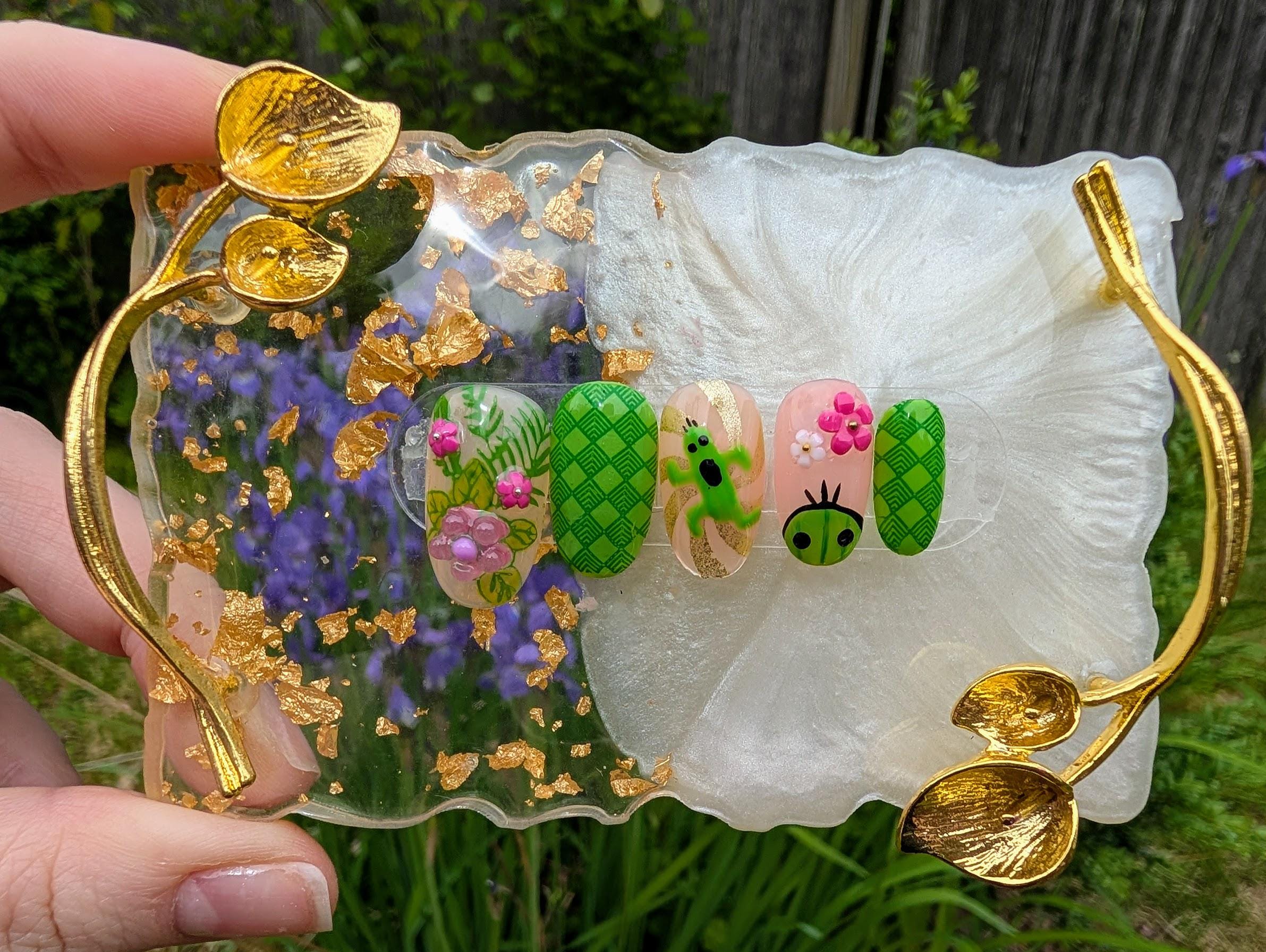 Final Fantasy Handgefertigte Press-On Ngel: Kaktor inspiriert - Etsy.de