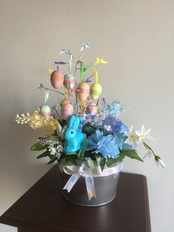 Easter Centerpiece Bucket Easter Decorations Centerpieces Etsy