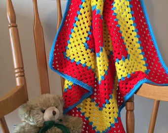 Crayons Crocheted Baby Blanket