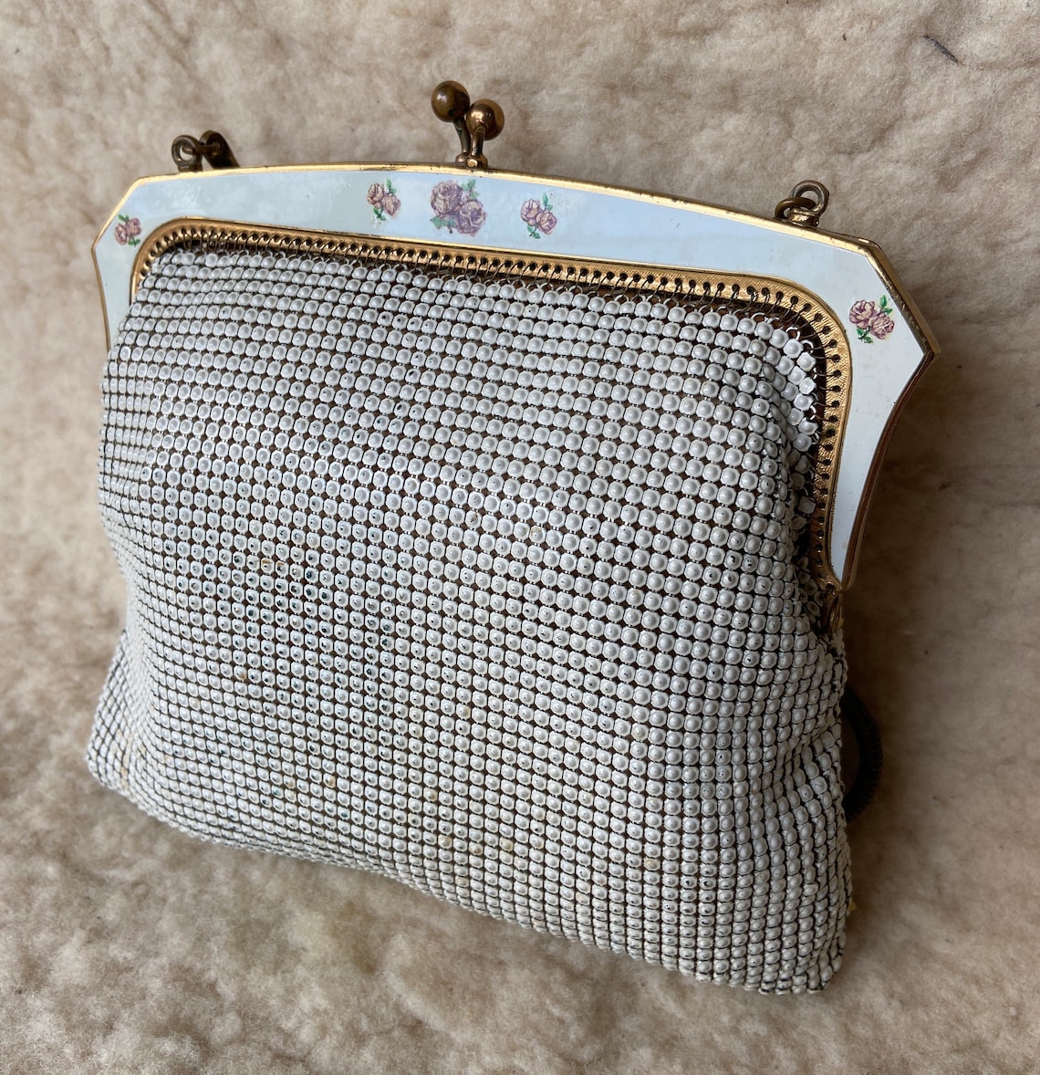 Vintage OROTON Clutch Handbag With Rose Decals Etsy