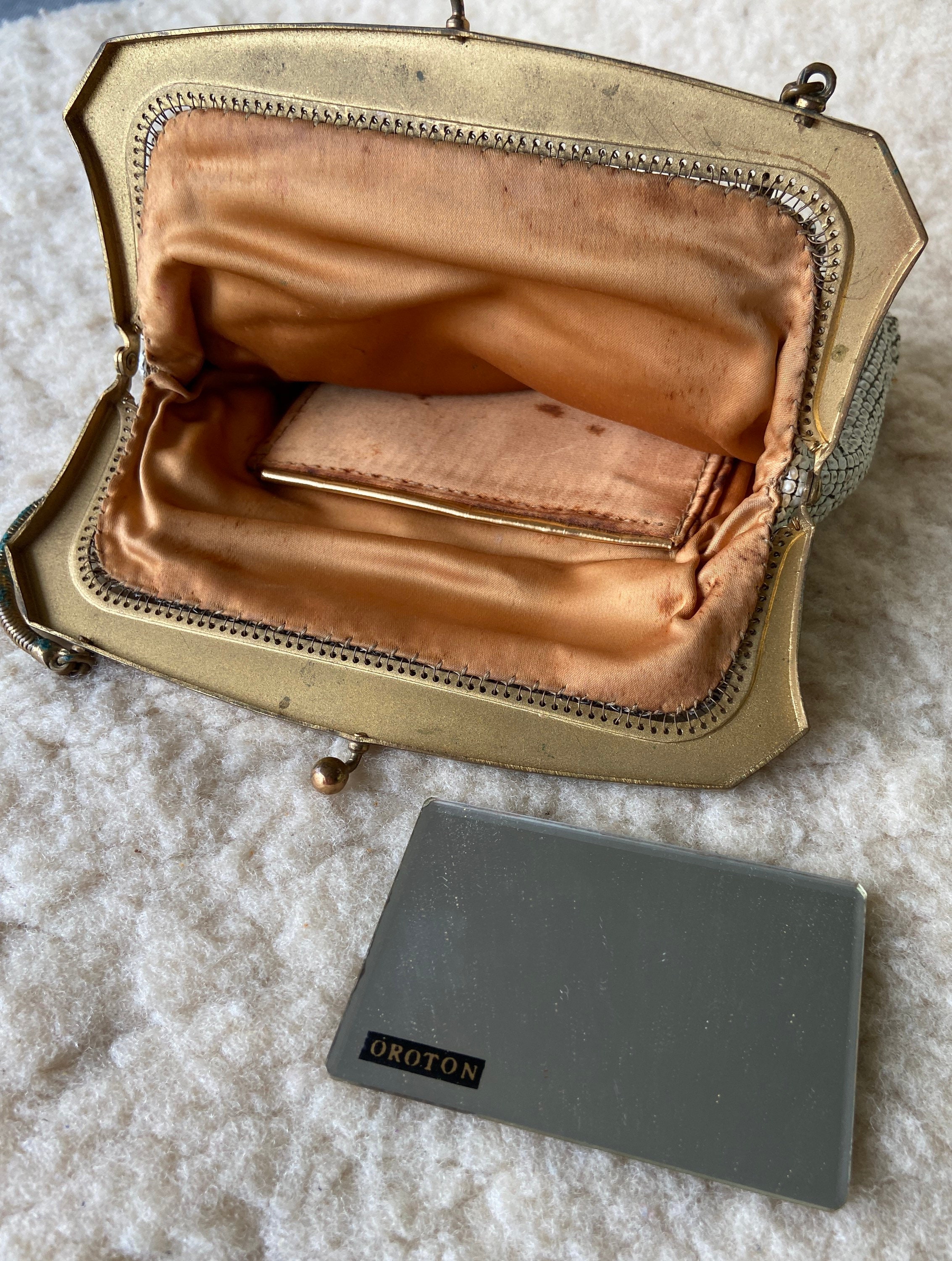 Vintage OROTON Clutch Handbag With Rose Decals | Etsy