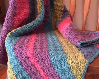 Bubblegum Crocheted Baby Blanket