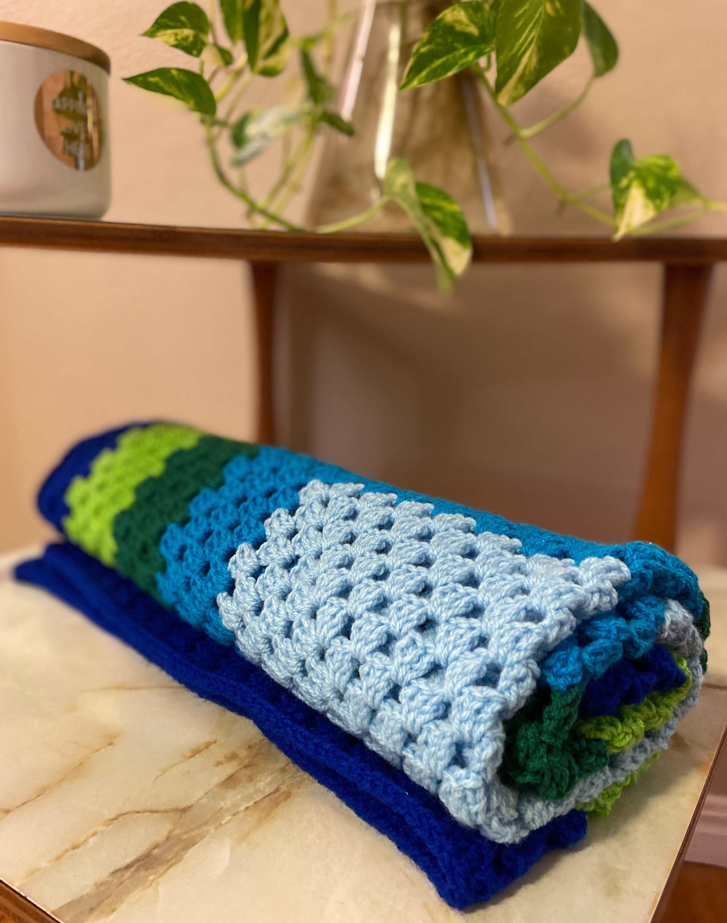 Peacock Crocheted Baby Blanket Etsy UK