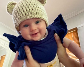 Handmade Newborn Baby Bear Beanie