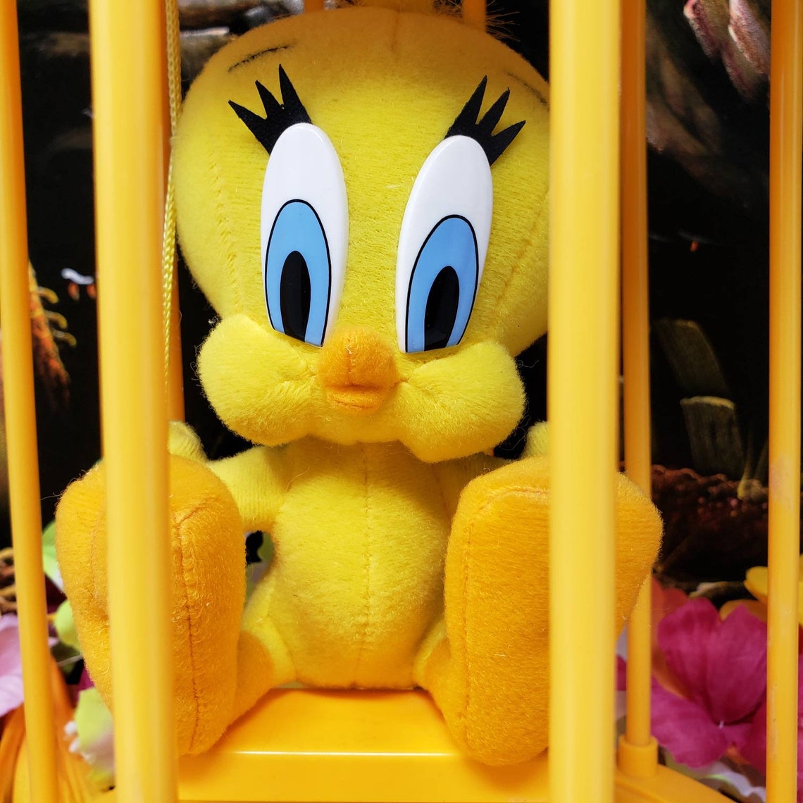 1998 TALKING Tweety Bird in 12 Cage motionactivated Etsy