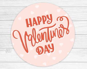 Printable Valentine Cookie Tag – Boho Round Gift Tags (Digital Download)