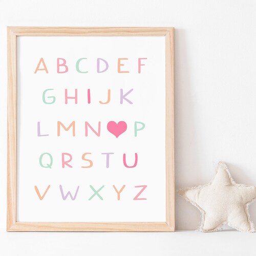 I Love You Alphabet Printable Instant Download Alphabet - Etsy
