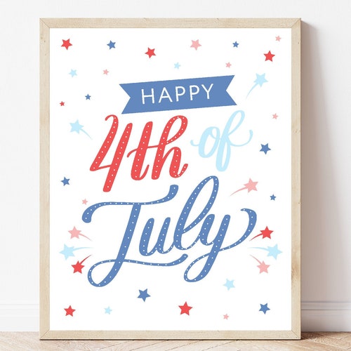 American Flag Artprint 4th of July Wall Art USA Print Etsy