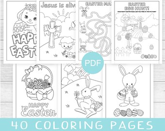 Download Easter Coloring Book Etsy
