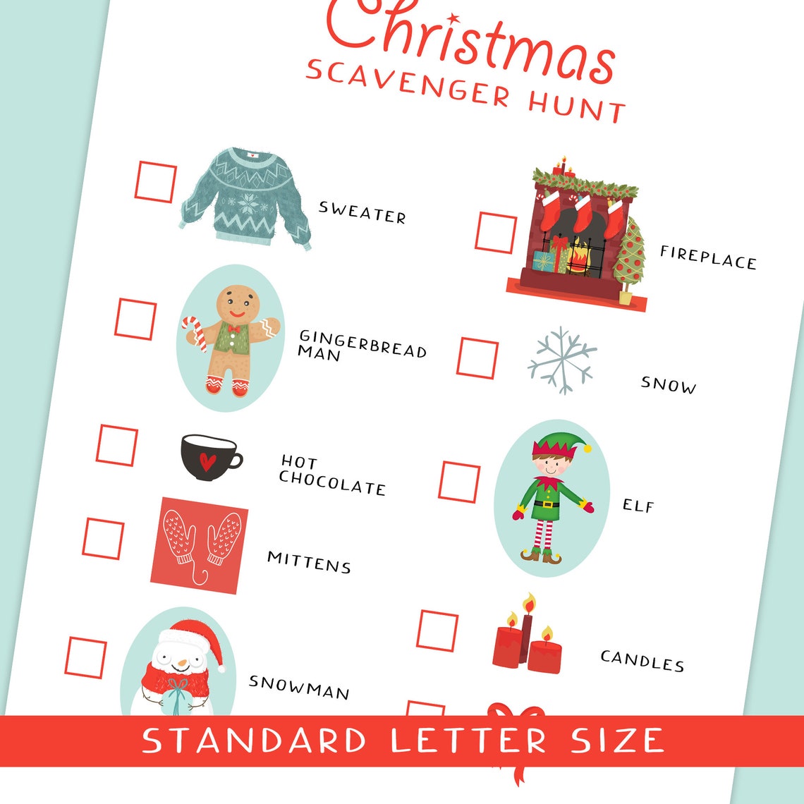 Christmas Scavenger Hunt Toddler Friendly Kids Christmas - Etsy