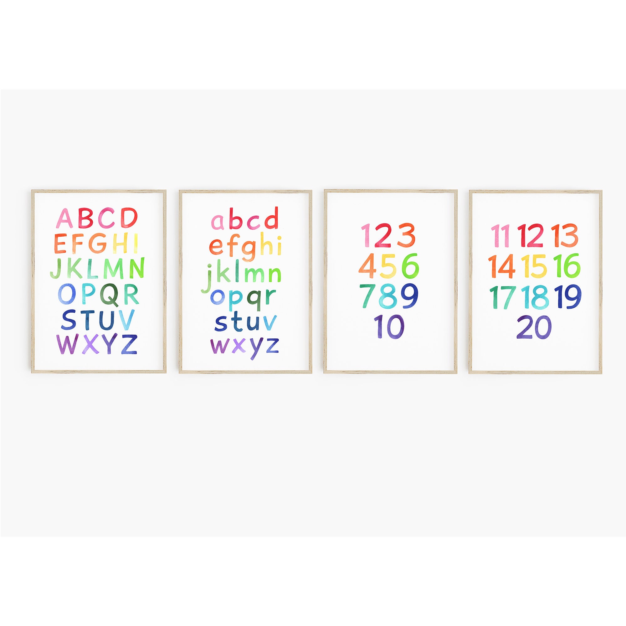 Uppercase and lowercase Alphabet Set instant download | Etsy