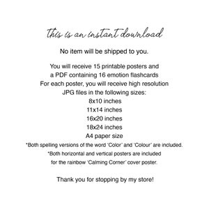Calming Corner Kit, Set of 15 Posters and Emotion Flashcards ...