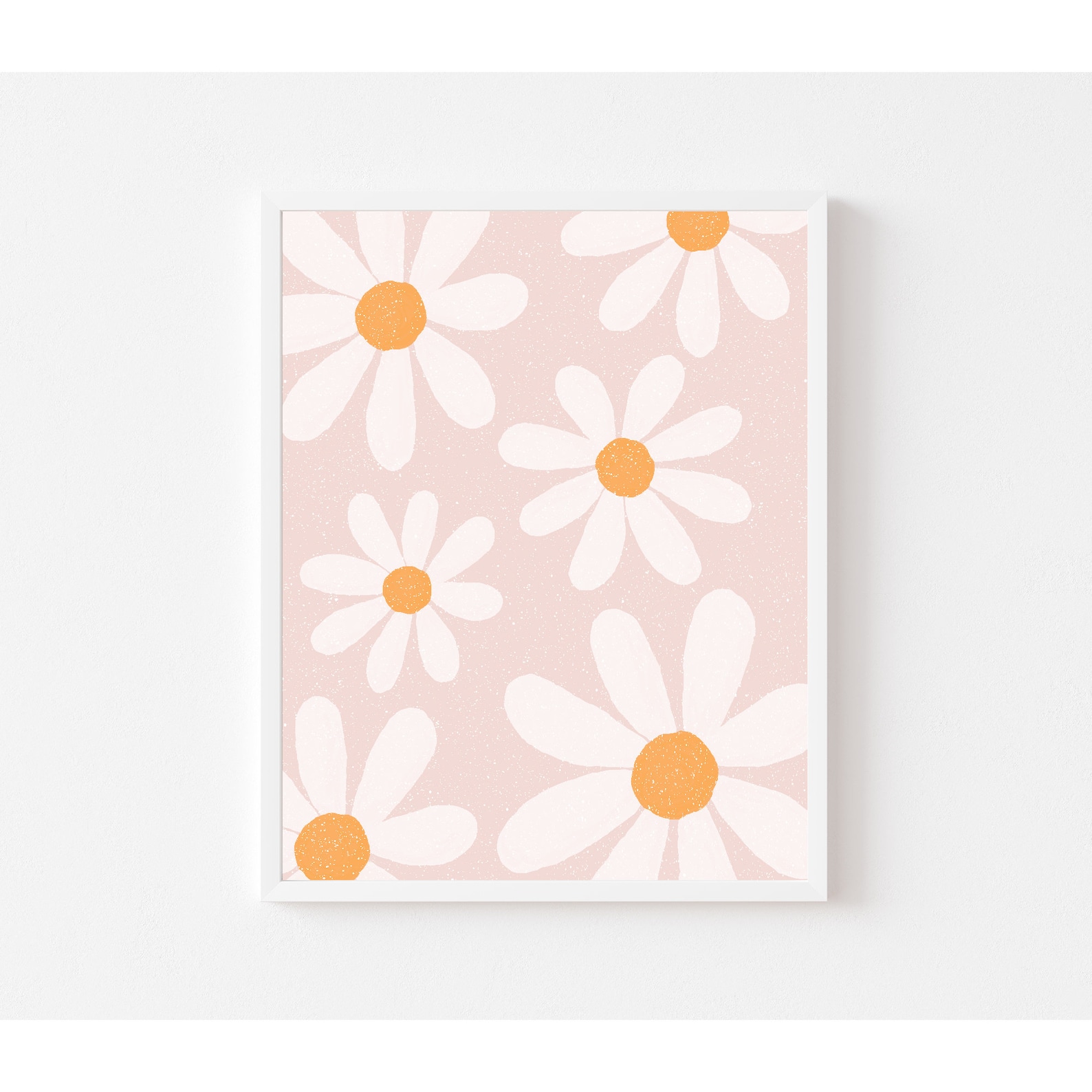 Nursery Printable Daisy Wall Art Girls Boho Print Baby Girl | Etsy