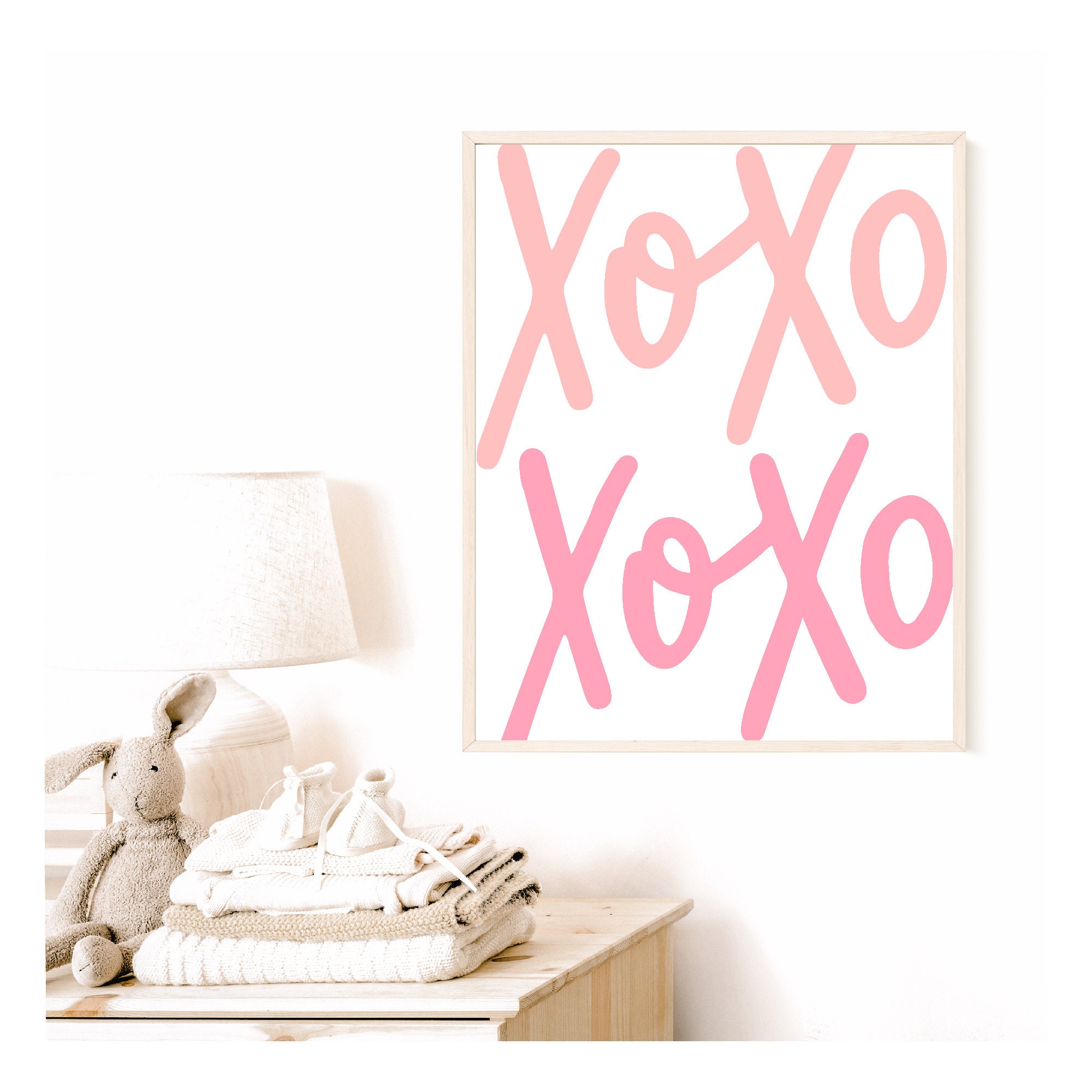 X and O Print Pink Valentine's Day Print Valentine Etsy Australia